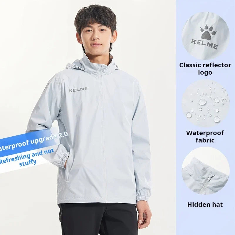 Sports Windbreaker Men's Summer Windproof Football Waterproof Running Outdoor Training Jacket Punch