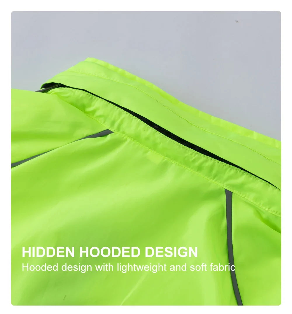 Cycling Windbreaker Windproof Waterproof Reflective Bicycle Jacket Ultralight MTB Road Bike Jersey Portable Cycling Coat