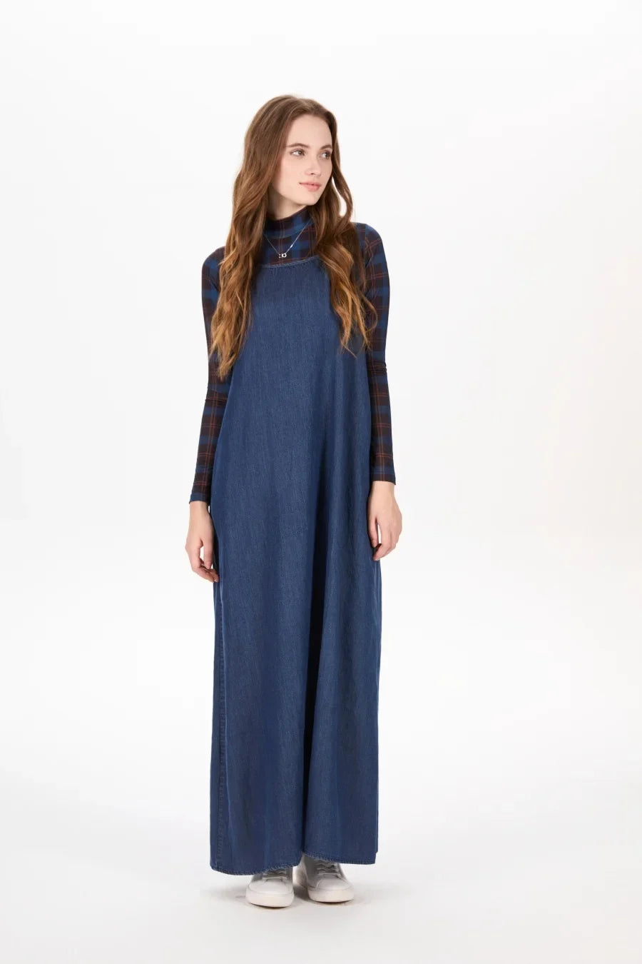 AW25 Denim set loose Shirt + slip dress Aline adjustable dress