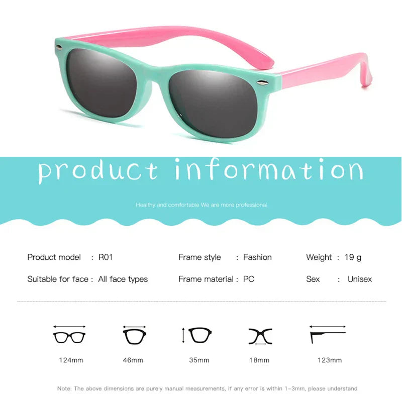Kids Polarized Sunglasses TR90 Boys Girls Sun Glasses Silicone Safety Glasses Gift for Children Baby UV400 Eyewear
