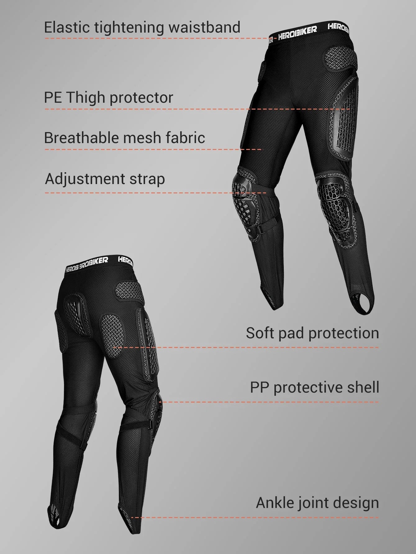 New Motocross Armor Jacket Off-Road Motorcycle Protection Gear Anti Crash Chest Back Padding Motorbike Jacket Pants CE Certified