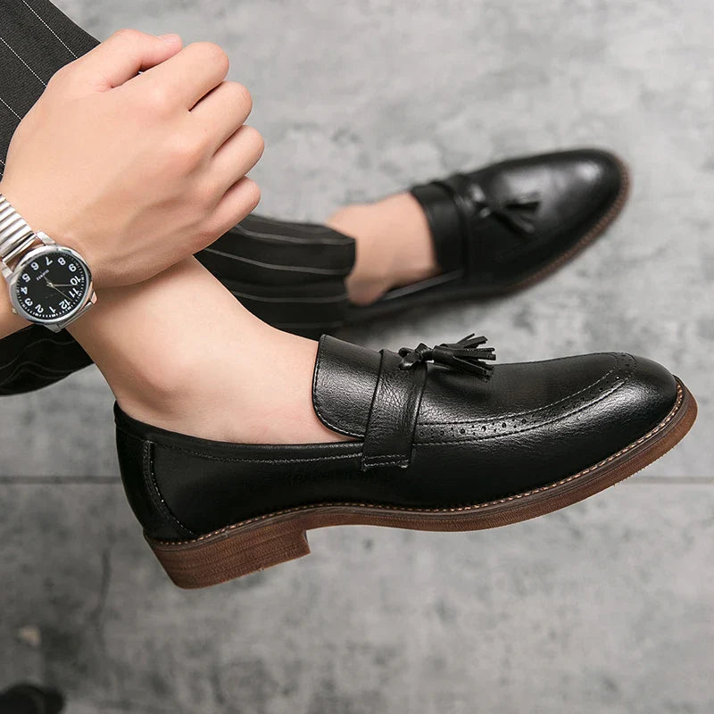 Spring Autumn New Men's Genuine Leather Casual Shoes Outdoor Work Shoes Office Dress Shoes Men's Wedding Shoes Free Delivery