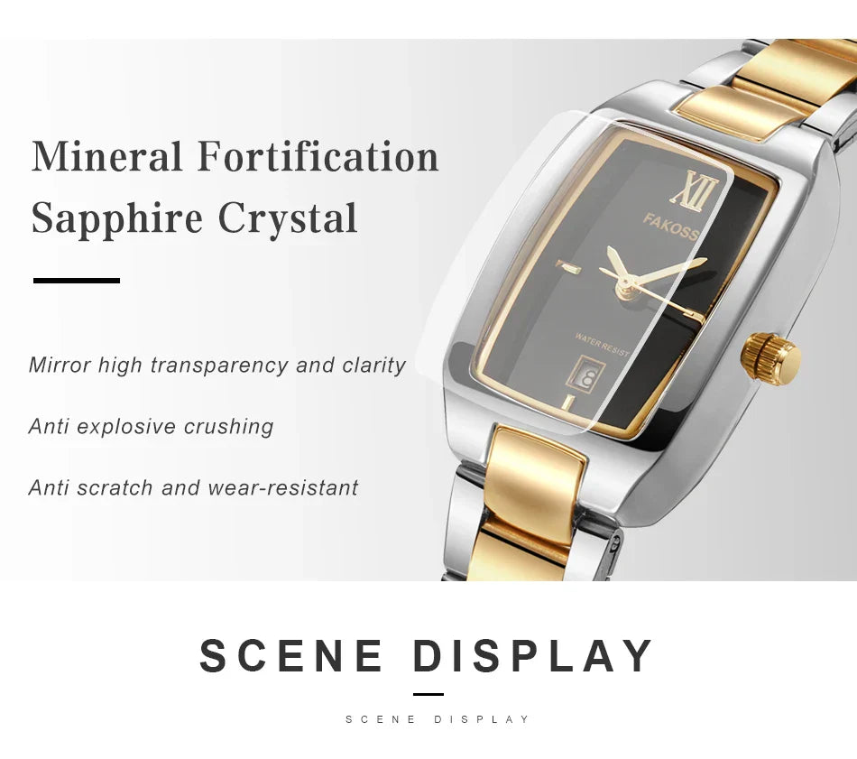 Elegant Women's Watch Fashion Stainless Steel Waterproof Ladies Quartz Wristwatch Luxury Bracelet Watches Date Reloj mujer
