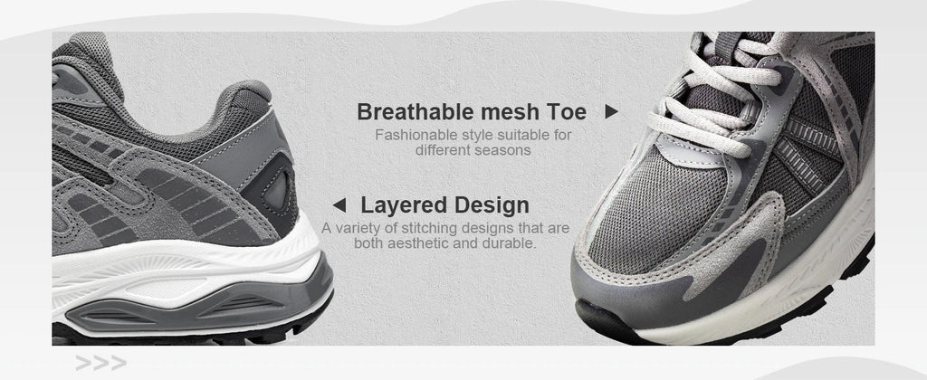 New Men Running Shoes Outdoor Casual Lightweight Breathable Sneakers Male Cushioning Non-Slip Vintage Sports Shoes