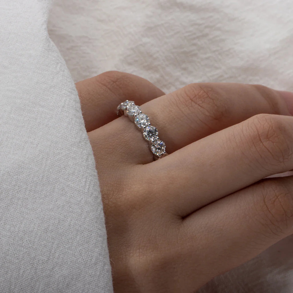 3mm D Color Moissanite Heart Shape Wedding Bands 18k Gold Plated 925 Sterling Silver Bridal Ring Set For Girls Jewelry