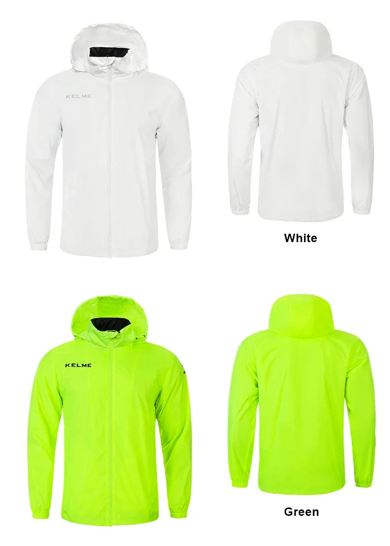 Men's Windbreaker Running Jacket Soccer Kid Hooded Windproof Coat Training Waterproof Jacket Quick Dry 3801241
