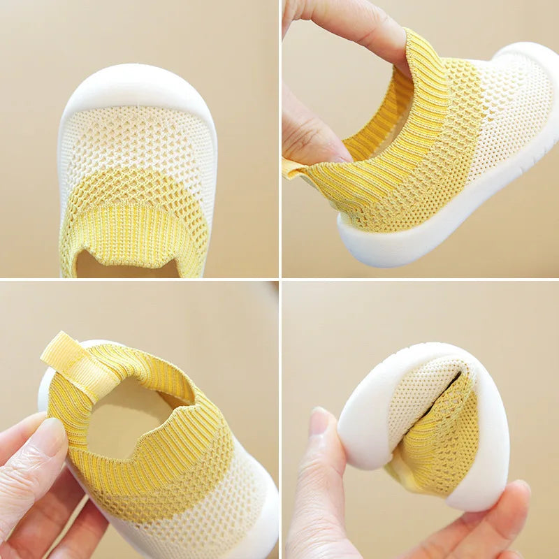 2025 New Spring Summer Mesh Breathable Non-Slip Baby Shoes 6M-36M Boys Girls Sip on Sneakers Casual Sport Shoes First Walkers