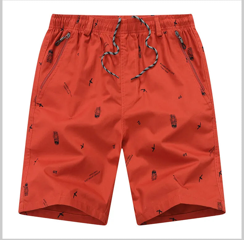 Men Light Weight Beach Shorts Summer Casual Sweat Shorts Baggy Sports Wide Leg Print Gym Running Shorts