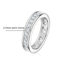 3mm 4mm Moissanite Rings for Women Man D VVS1 Round Brilliant Cut Diamond s925 Sterling Silver Moissanite Eternity Band