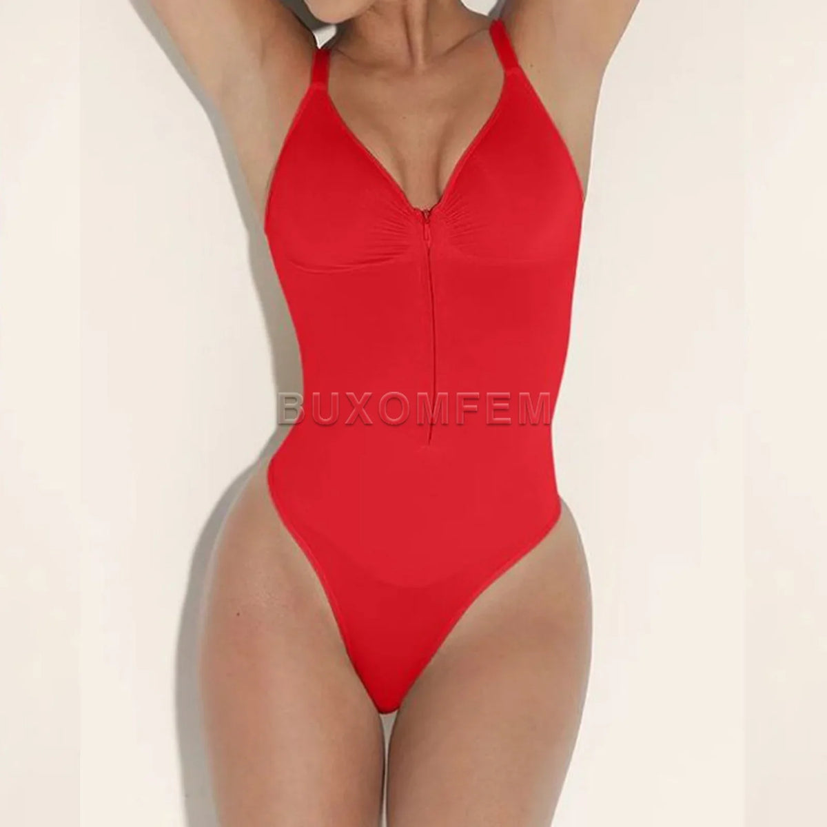 Women's Chest Hugging Sleeveless Jumpsuits Stretchy Breathable Colorful Tummy Control Shaper Female Beach Triangle Shapewear