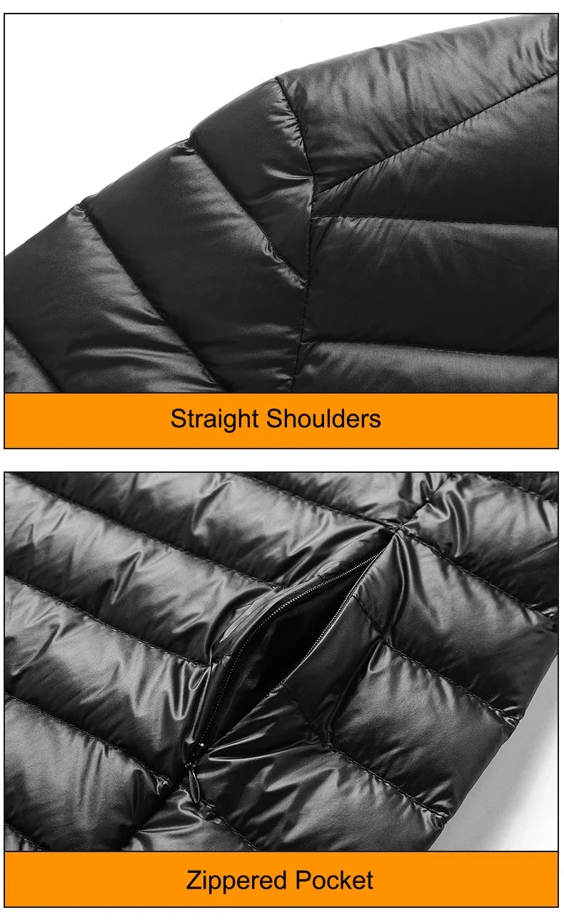 50% Down Jackets Men's Ultralight Hiking Camping Trekking Winter Coat Outdoor Windproof Warm Puffer Jacket Packable