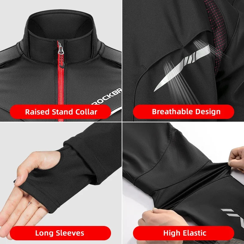 Winter Warmer Bicycle Jackets Windproof Thermal Fleece Bike Tops Coat Men Women MTB Road Sports Cycling Jerseys Jacket