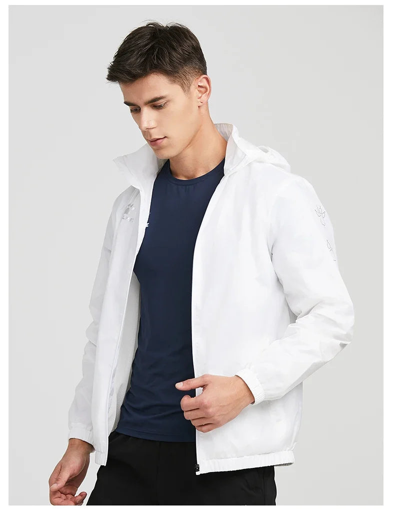 Men's Waterproof Jacket  Windbreaker Soccer Training Lightweight  Training  Outwear Quick Dry Coat  8163WT1001