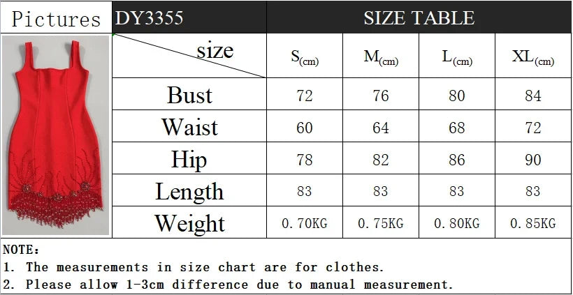 Women Sexy Sleeveless Bandage Dress Fashion Beading Tassel Clothes Club Party Bodycon Dresses