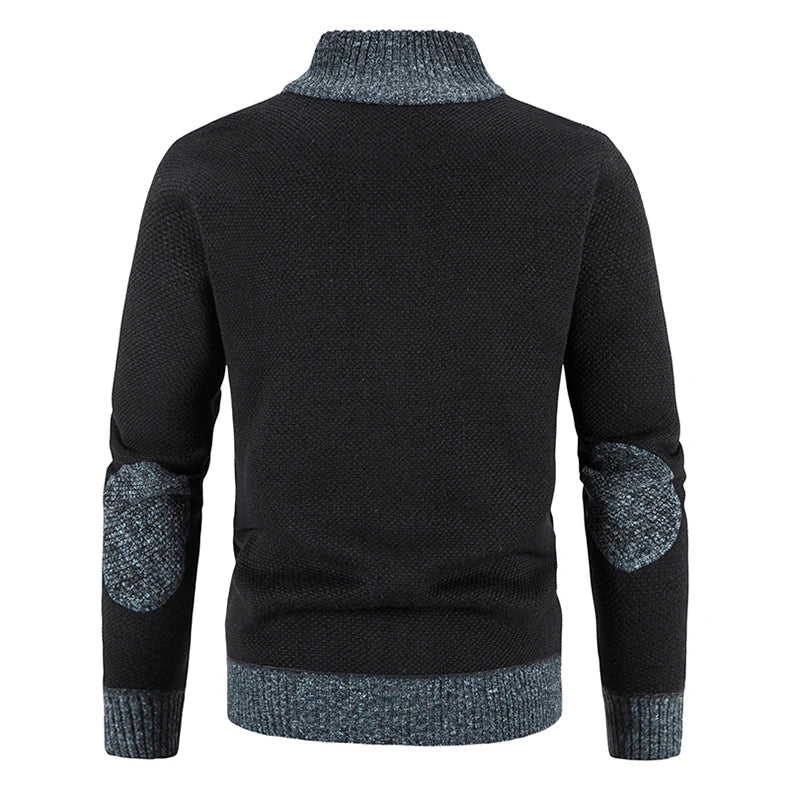 Autumn Spring Sweater Men's Cardigan Zip Up Turtleneck Jacket Y2K Sweatshirt Winter Hombre Cold Coat Knitted Jumper Sweatercoat