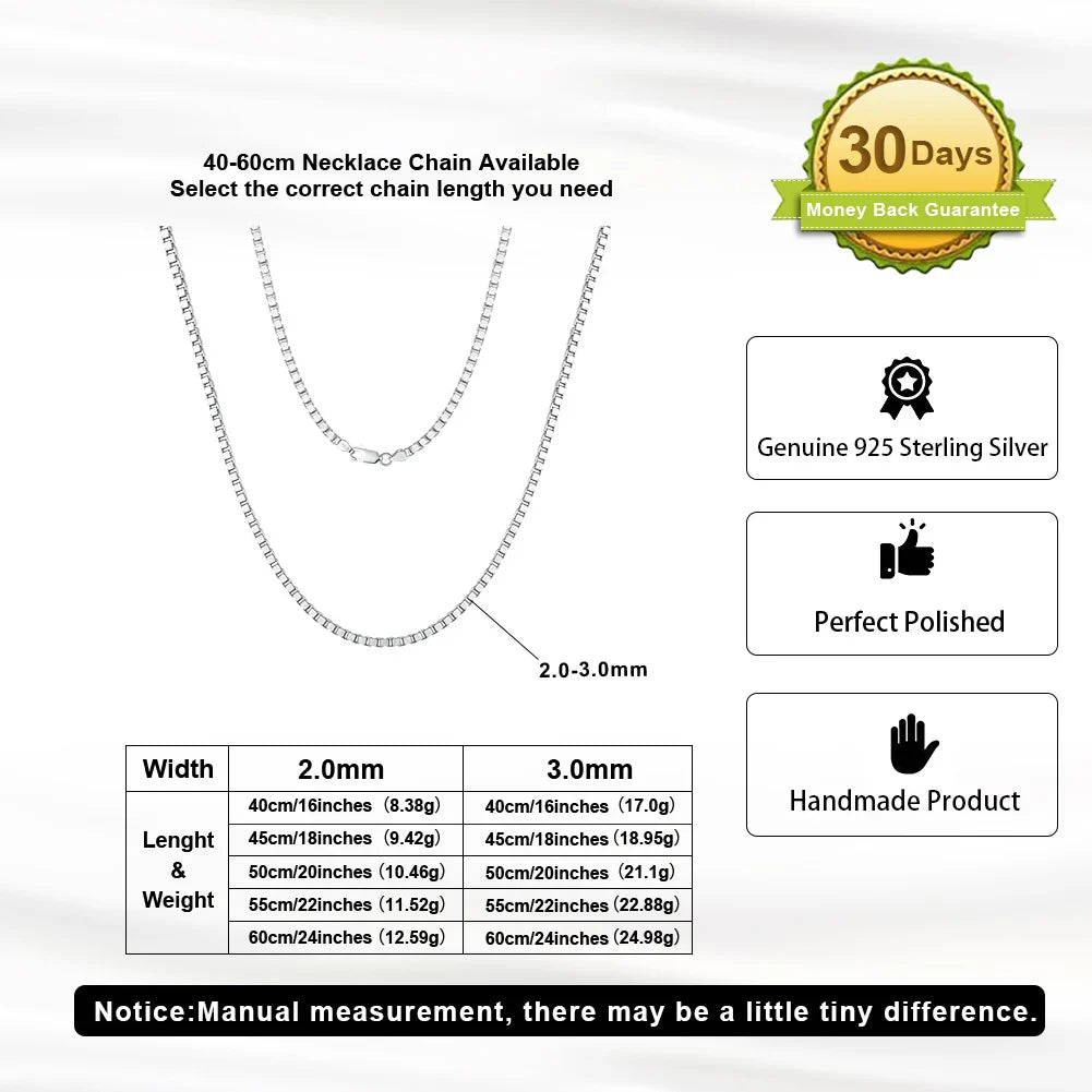 Italian 925 Sterling Silver 2.6mm 3.7mm 5.0mm Flat Mariner Chain Necklace for Women Men Fashion Silver Jewelry SC78
