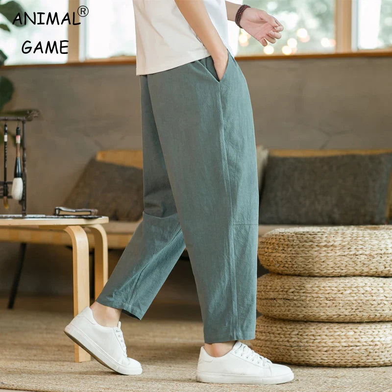 Men's Trousers Cotton Linen Fashion Casual Pants