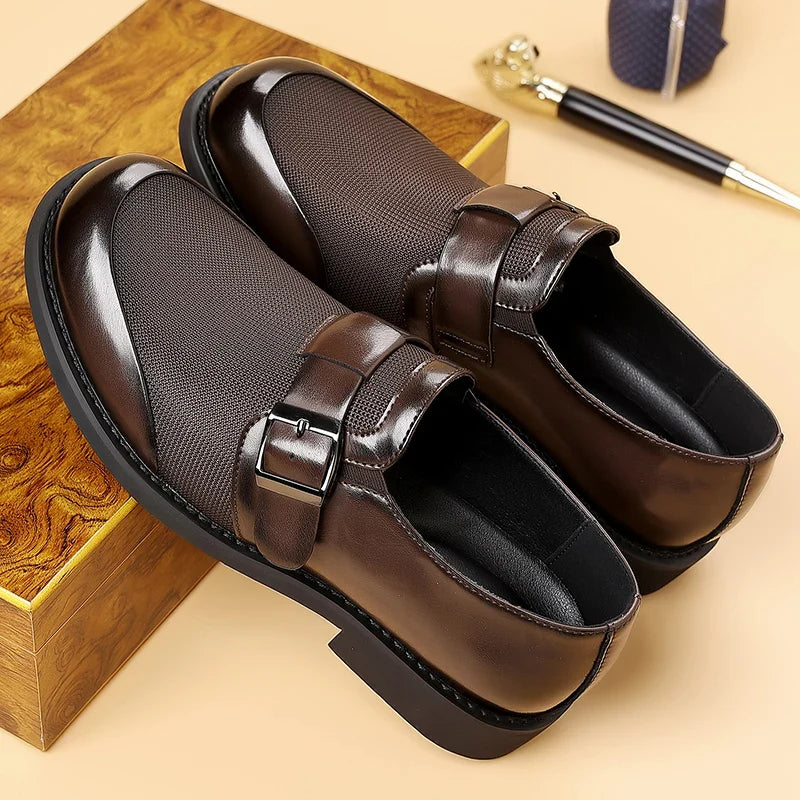 Leisure Walk Male Loafers Outdoor Anti-slip Men's Driving Shoes Handmade Business Footwear Elegantes Slip on Flats Oxford Shoes