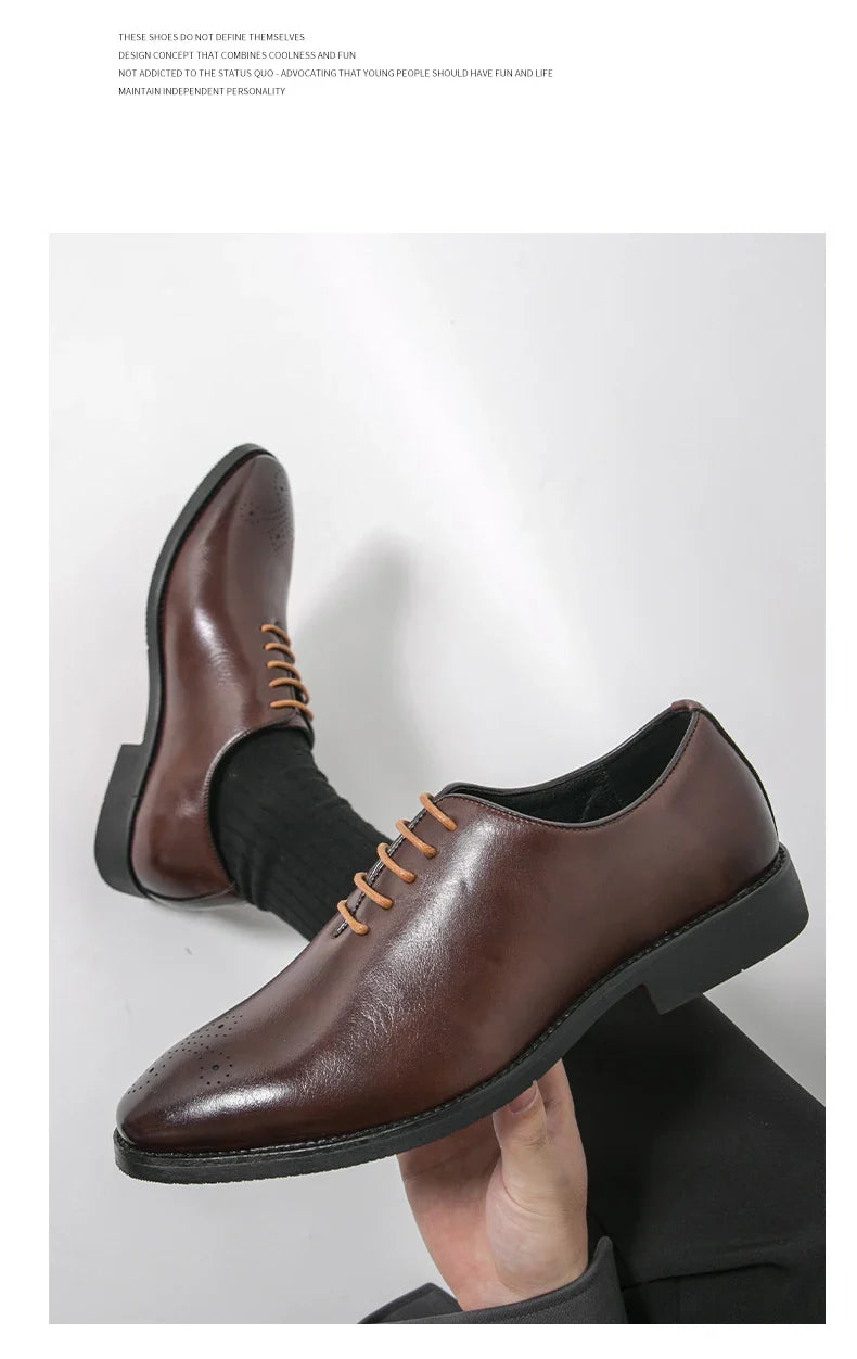 Men's Dress Shoes Trend Wedding Social Casual Leather Men Office Casual Business Shoes High Quality Formal Oxford Shoes Male