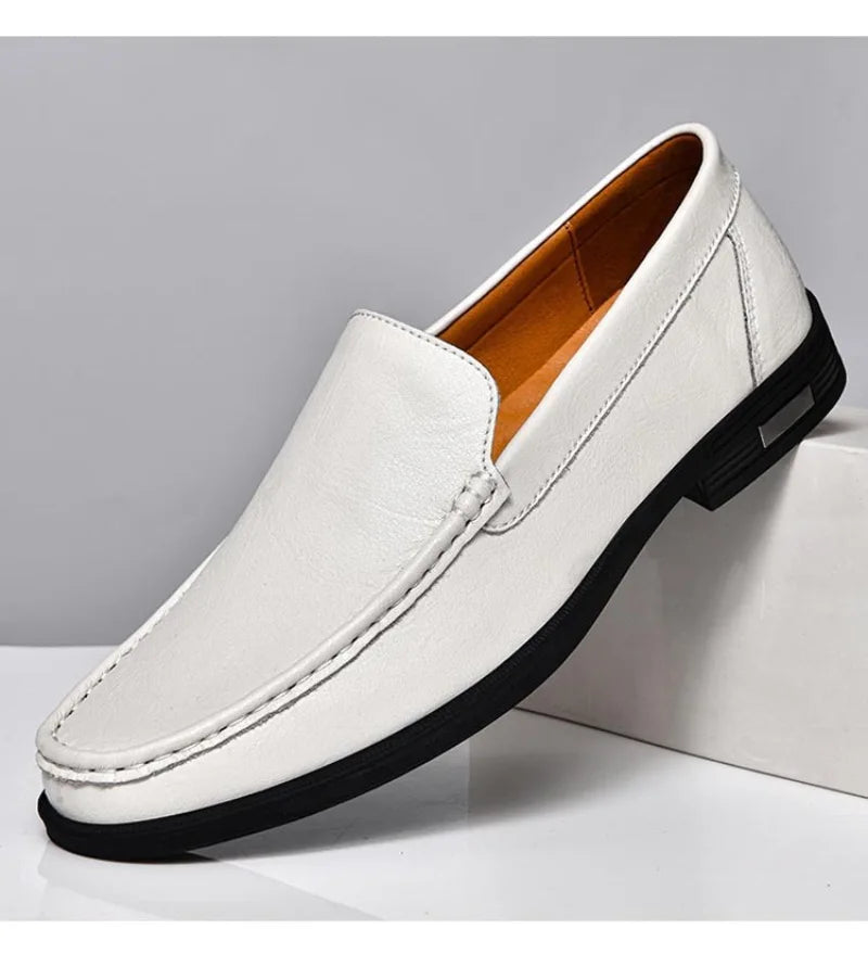 Genuine Leather Men's Shoes Classics Business Dress Shoes Moccasins Slip on Loafers Driving Shoes for Men Casual Shoe Big SIze48