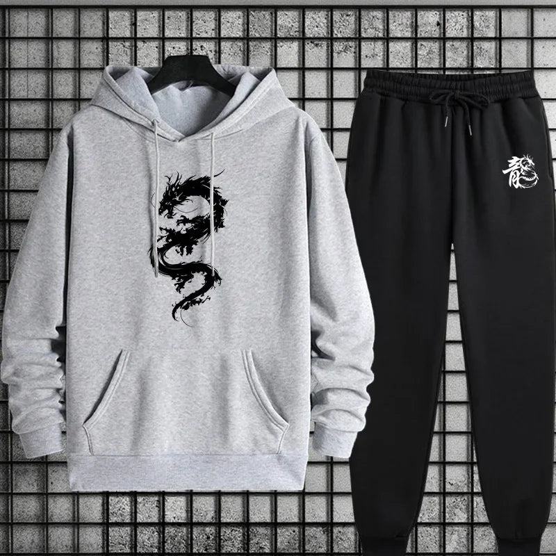 Outdoor Daily Sports Comfortable Quality 2026 Spring Hot Sales Casual Men's Hooded Tracksuit Single Sweatshirts And Sweatpants