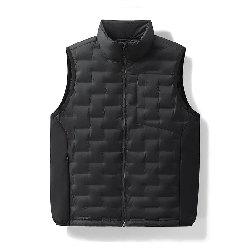 Winter Man White Duck Down Vest Men Waterproof Windproof Casual Sleeveless Vests Man Multi Pocket Warm Ultralight Waistcoat Coat