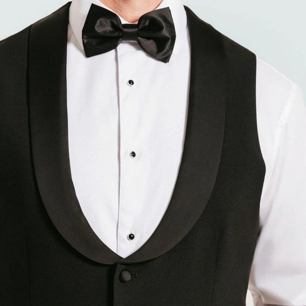 Men Vest Black With Lapel Single Button Waistcoat For Wedding Birthday Party Prom Business Work Daily Casual Men Suit Vest