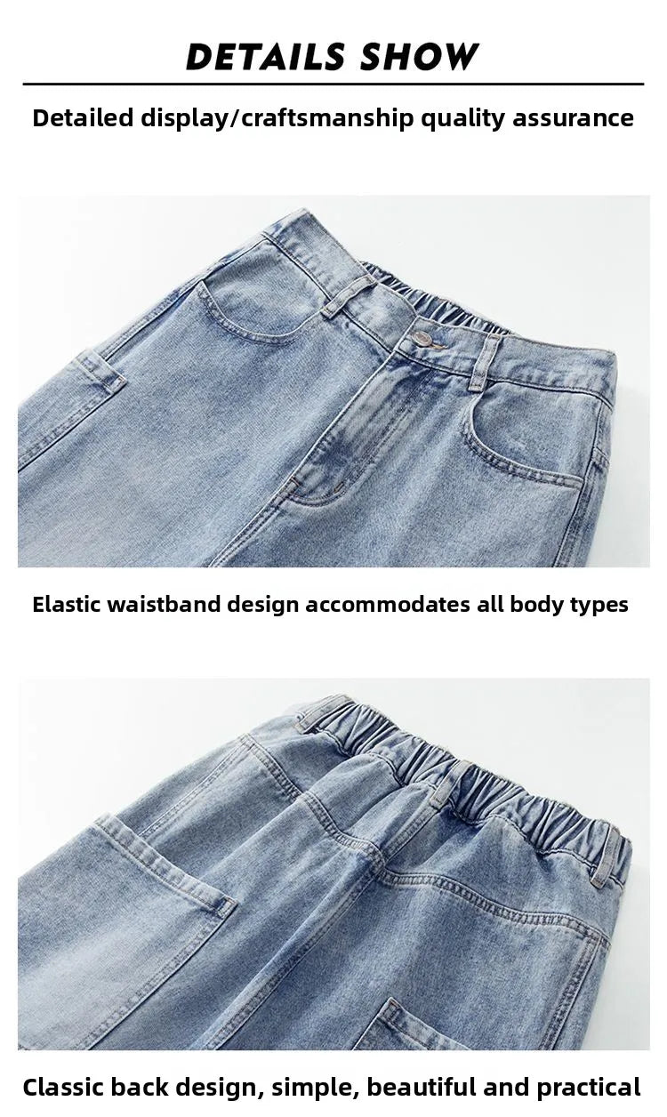 Men's Autumn and Winter New American Style Trendy Jeans with Straight Pockets and Versatile Blue Jeans in Three Colors To Choose