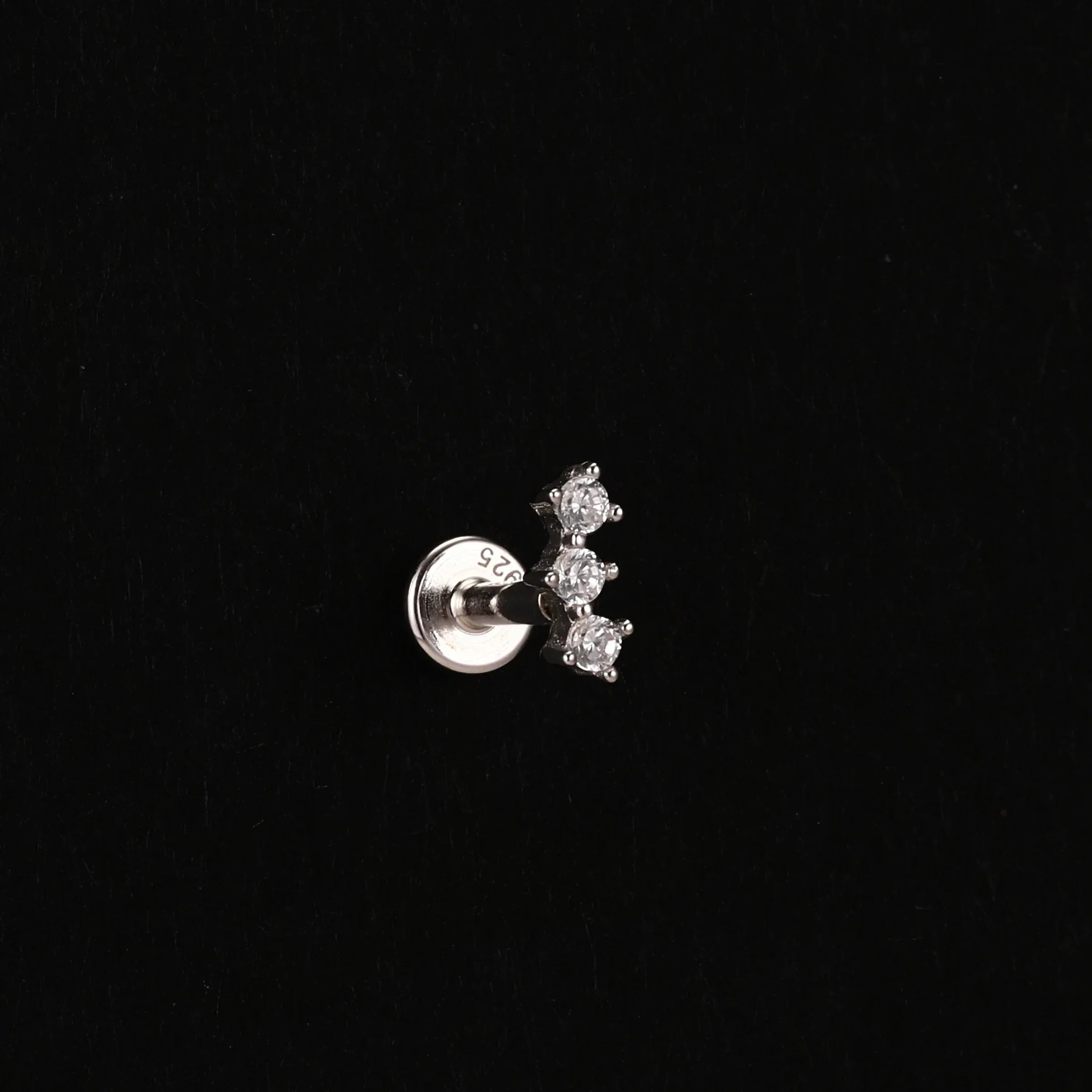 Heart Round Ball Flat Helix Piercing Earring 925 Sterling Silver Ear Studs Geometric Zircon Exquisite Trinket Studs Aretes