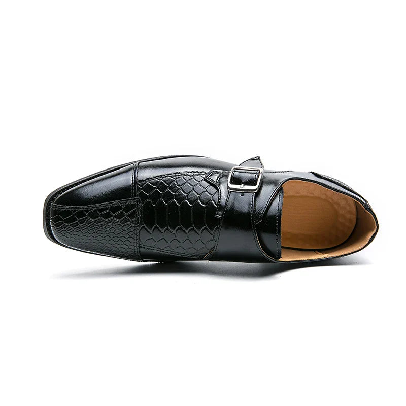 Leather Designer Brand Monks Snake Luxury Men Casual Office Business Man Loafers Mens Moccasins Driving Wedding Dress Male Shoes