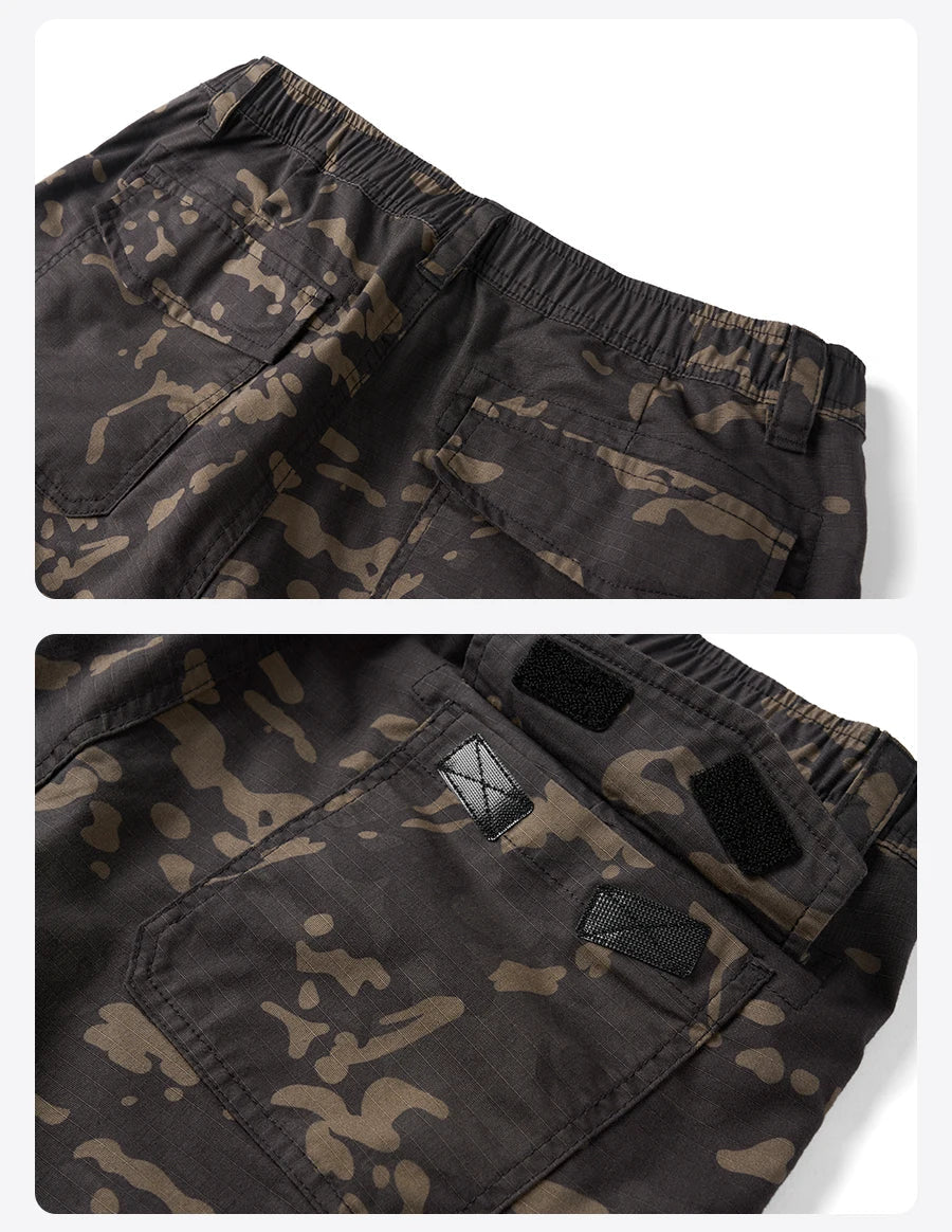 2025 Summer New Camouflage Tactic Shorts Men Oversize Outdoor Cargo Shorts