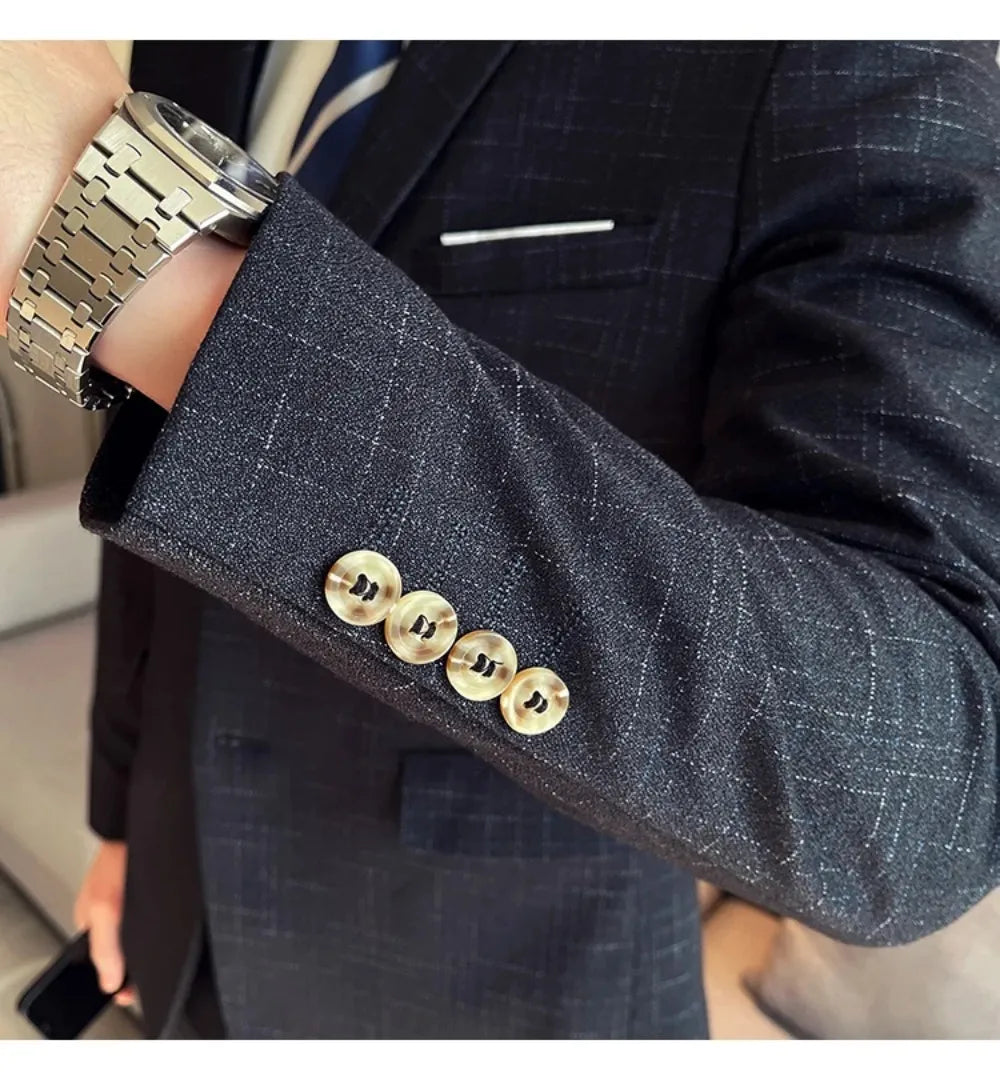Traje De Boda De Alta Calidad Para Hombre, Traje Profesional De Negocios A La Moda, Chaleco Y Pantalones, Conjunto De 3/2 Piezas