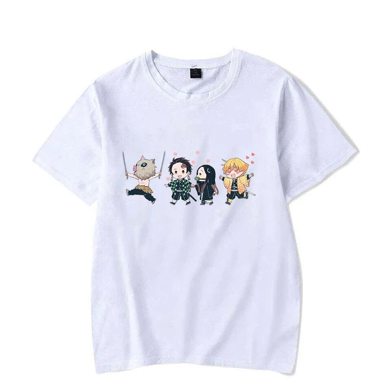 تيشيرتات انمي حار كامادو تانجيرو كامادو نيزوكو أجاتسوما زينيتسو هاشيبيرا اينوسوكي مطبوعة للنساء والرجال بأكمام قصيرة قمصان صيفية