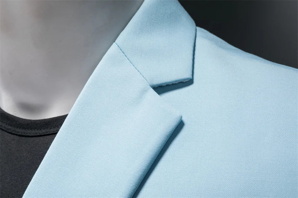 15-color boutique fashion suit 6XL men's slim groom wedding suit jacket business office suit casual solid color suit jacket