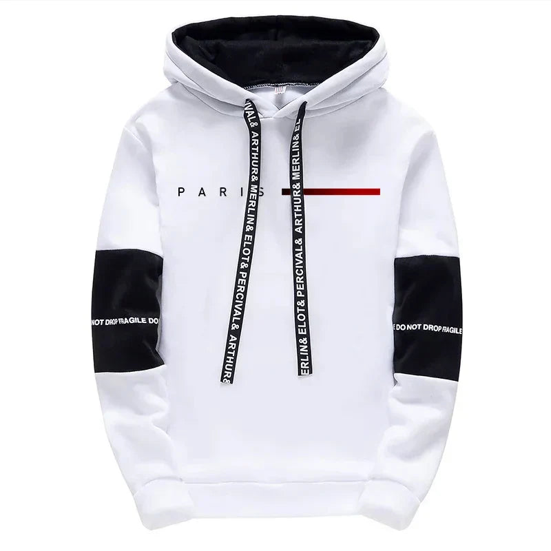 Autumn Winter Mens Tracksuit Print Casual Sweatshirts Sportswear Outdoors Sports Jogging Mens Clothing Single Piece Hoodie Pants