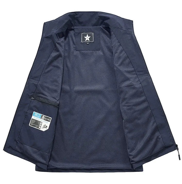 2024 Outdoor Casual Vest For Men Large Pocket Fashion Coat High Quality Design Hot Street Wear Vest For Men