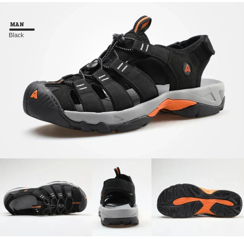 Summer Outdoor Sandals for Men Breathable Hiking Shoes Water Beach Mens Sandals Camping Climbing Aqua Sneaker