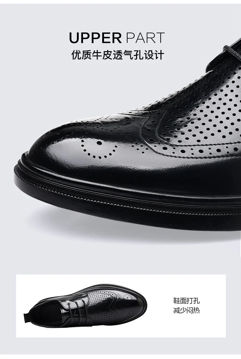 Handmade Men's Oxford Shoes designer Brogue Men Leather Shoes Luxury Fashion Wedding Shoe Business Office Men's Shoes Size 38-44