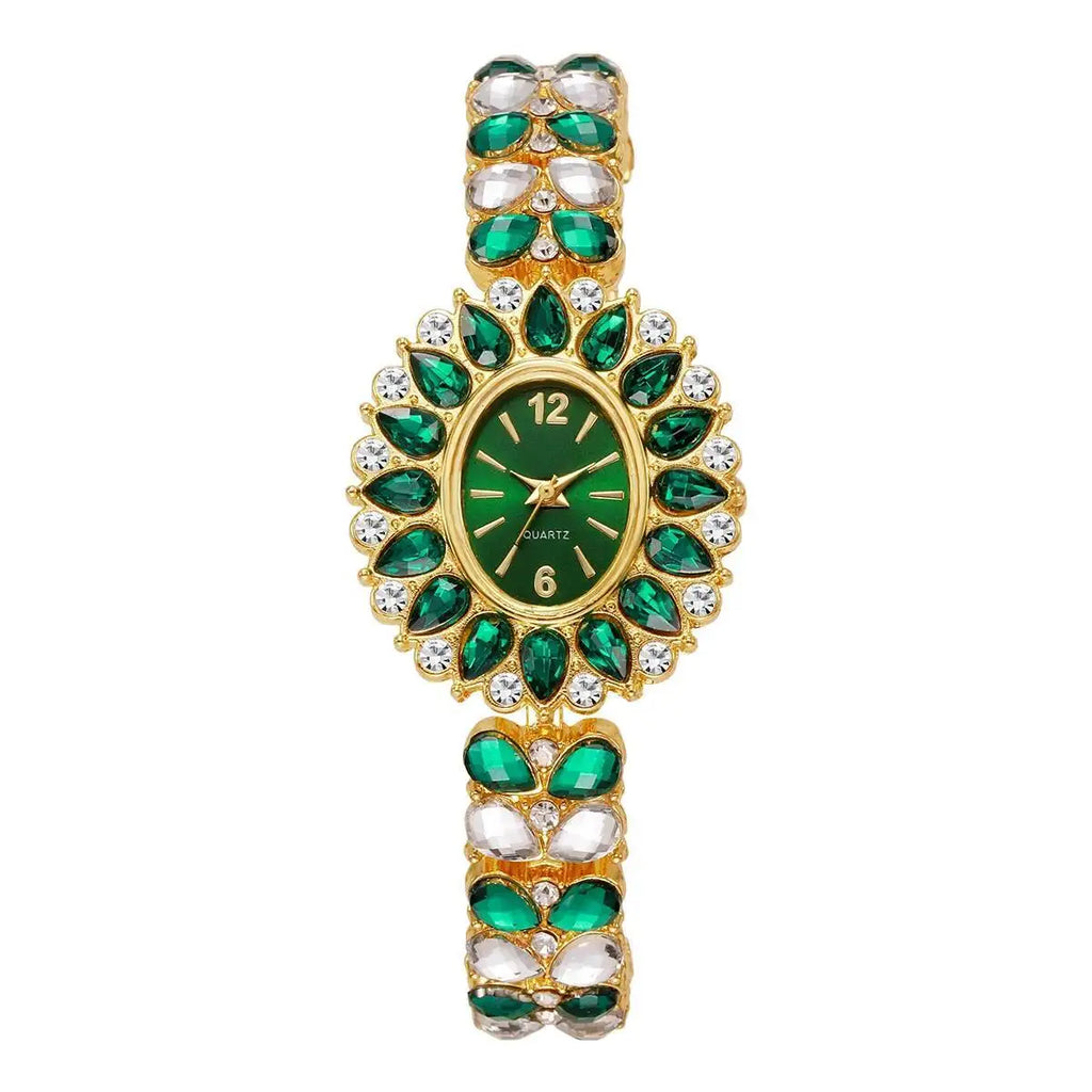 Fashion Women Watches Luxury Rhinestone Bracelet Strap Quartz Wristwatch Girls Clock Reloj Mujer