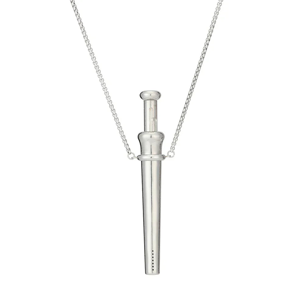 MaiLun 1pc Stress Anxiety Relief Necklace 82.5mm Length Stainless Steel Meditation Necklace Quit Smoking Anxiety Relief Necklace