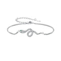 925 Sterling Silver Luxury Spirit Snake Bracelet Lobster Clasp Chain Pave Setting CZ for Women Trendy Fine Jewelry