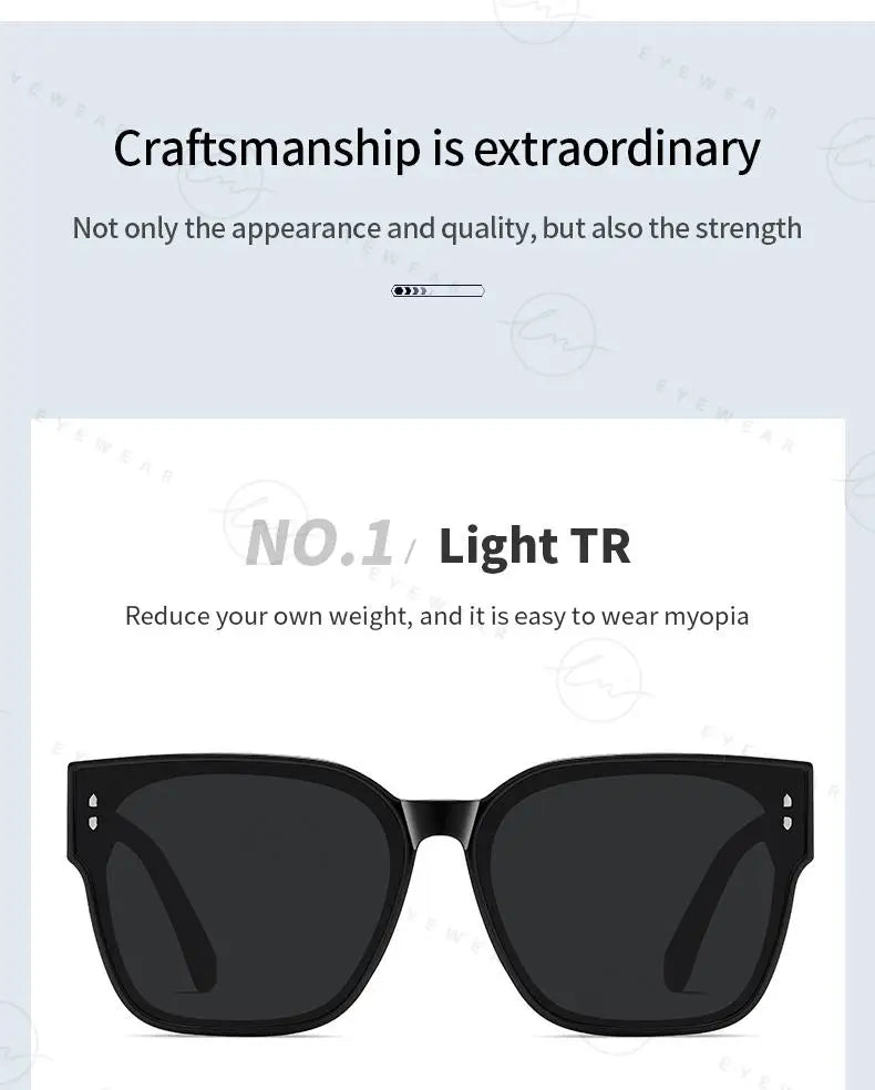Oversized Frame Cover Optical Glasses Trend Fit Over Sunglasses For Men Women Polarized TR-90 Anti-Glare UV400 Eyewear