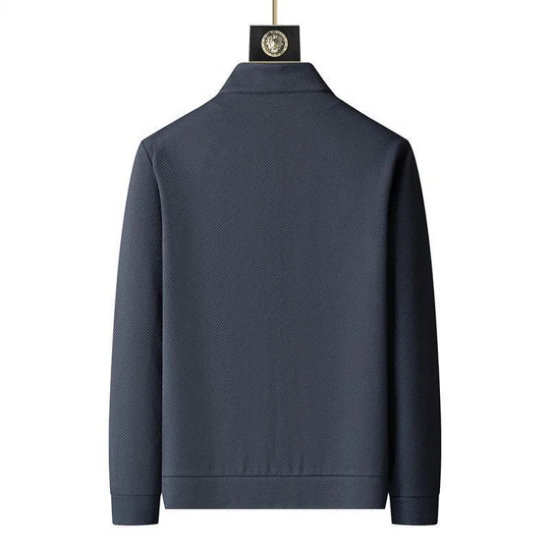 Spring and Autumn New Sportswear Suit Men's Casual Breathable High-end Jacket Trousers Stand-up Collar Zipper Open Mens Clothes
