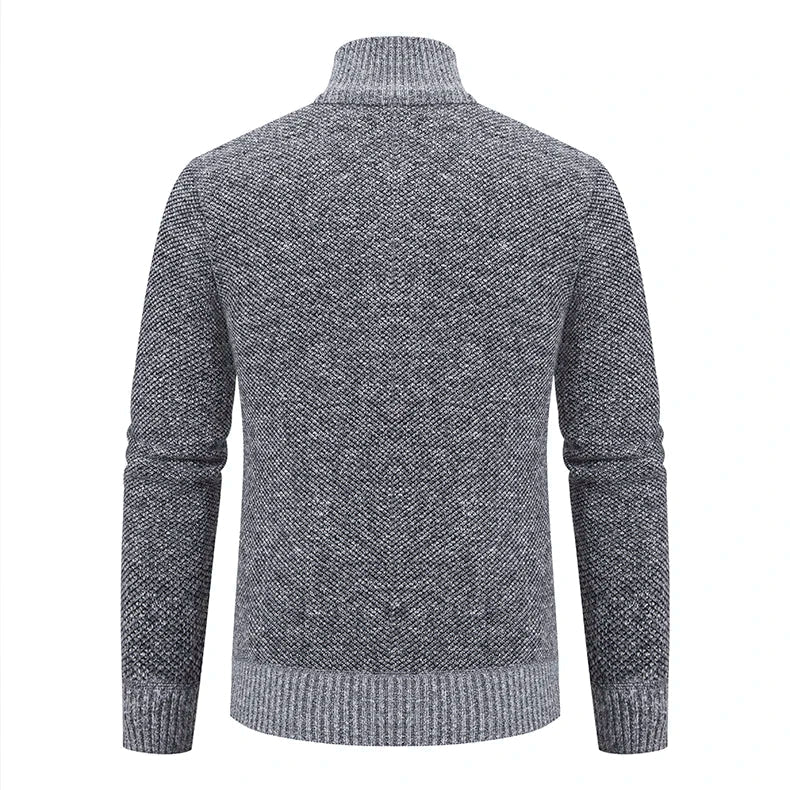 Men's Knit Cardigan Autumn Winter Sweater Coat Man Clothes Brown Blue Luxury Brand Button Fleece Lined Male Knitting Jackets