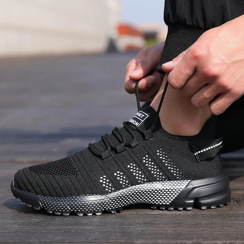 Men Casual Sneakers Mesh Lightweight Breathable Soft Soled Running Shoes Slip-on Male Flats Loafers Shoe Trainers