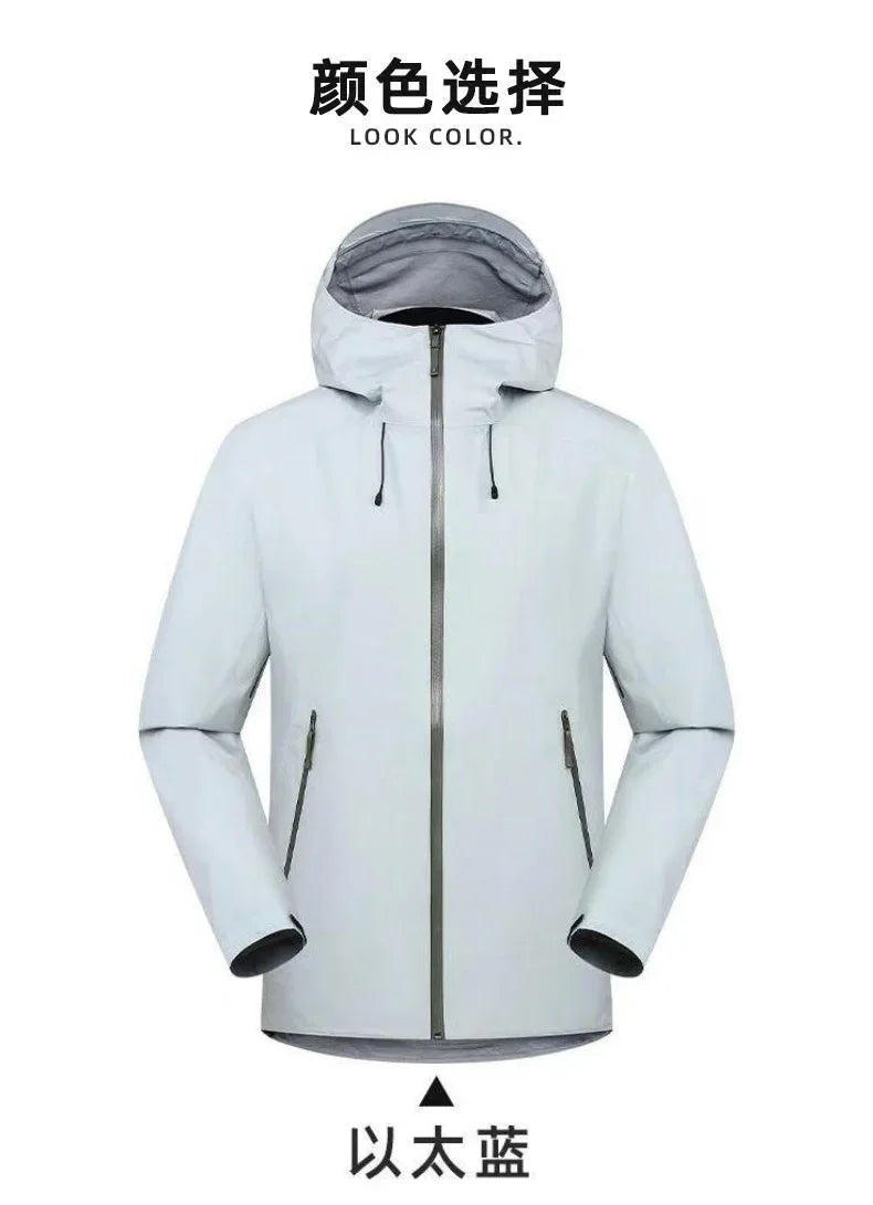 Beta Embroidery Logo Rain Jacket Sports Climbing Windproof Waterproof Three Layer Ski Camping Outdoor Mountain Unisex Coat
