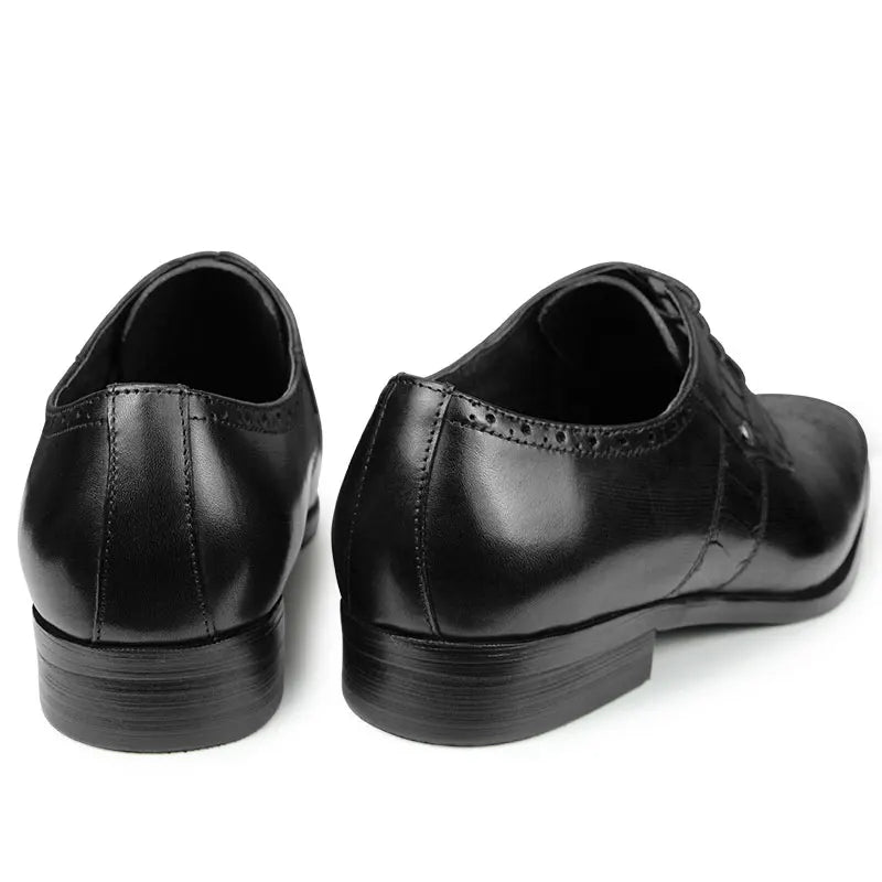 High Grade Men Derby Formal Leather Shoe Lace Up Brogue Dress Wear Male Wedding Shoe Social Office Genuine Cephalopod Shoes Gift