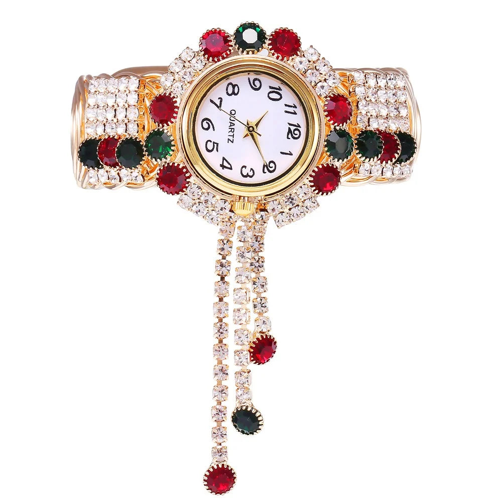 Luxury Rhinestone Women Watches Fashion Adjustable Bangle Ladies Quartz Wristwatch Reloj Mujer