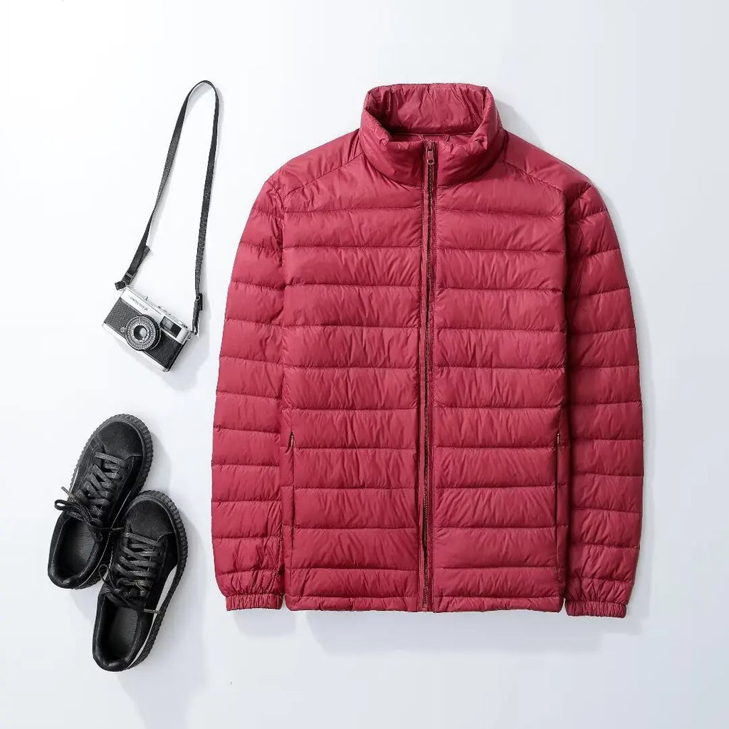 Men's All-Season Ultra Lightweight Packable Down Jacket Water and Wind-Resistant Breathable Coat Big Size Men Hoodies Jackets