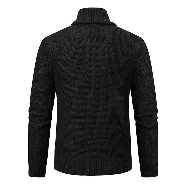 Men Cardigan Sweater Coat 2025 Autumn Winter Korean Warm Thickened Stand Collar Zipper Solid Casual Jacket Fashion Men Clothing